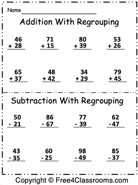 Addition and Subtraction with Regrouping .